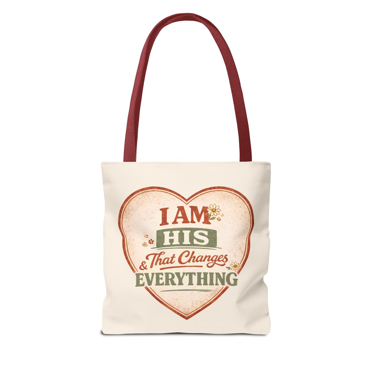 I AM HIS & THAT CHANGES EVERYTHING - HEART - BGE - Tote Bag (AOP) - Image 2