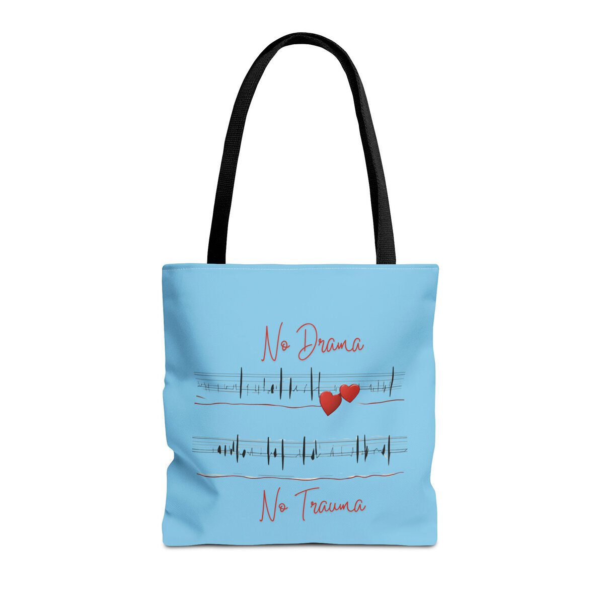 No Drama - No Trauma - SKY BL - Tote Bag (AOP) - Image 3