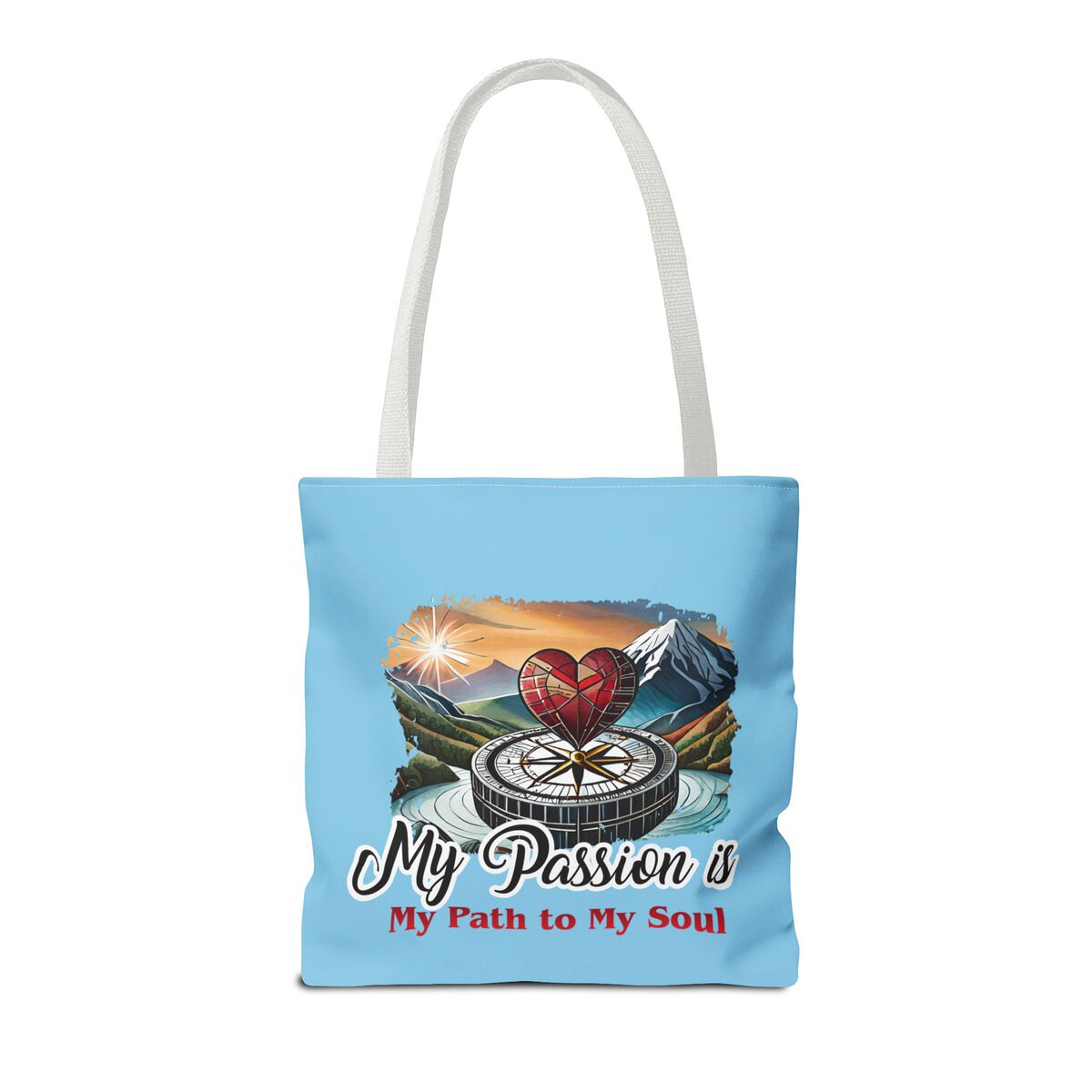 My Passion is MY Path to My Soul - Heart - SKY BL - Tote Bag (AOP) - Image 12