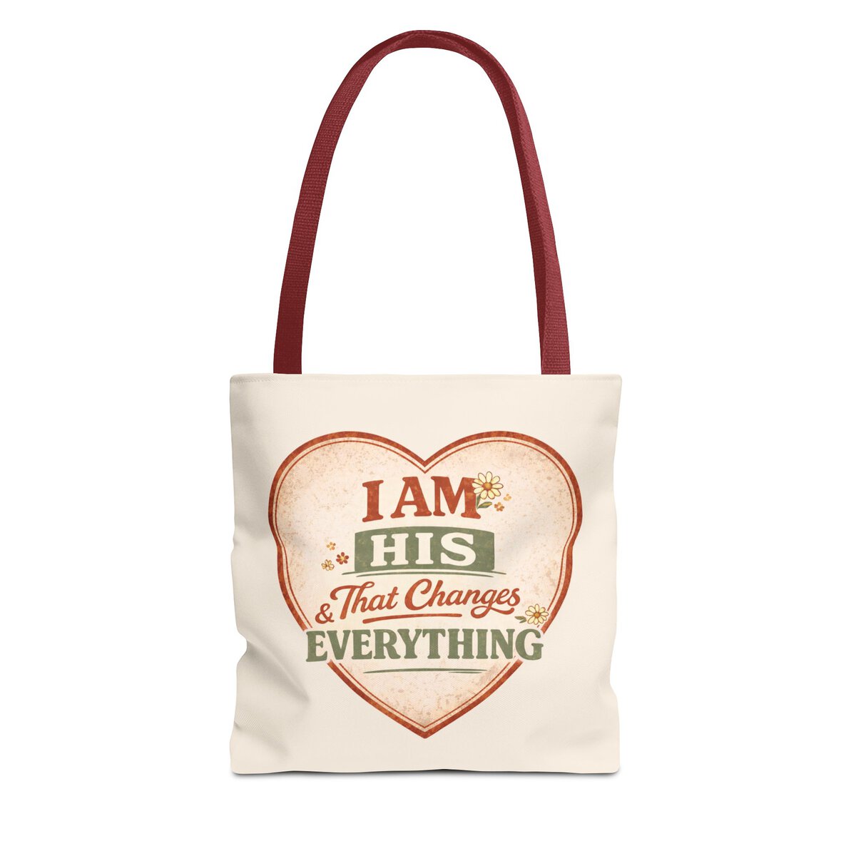 I AM HIS & THAT CHANGES EVERYTHING - HEART - BGE - Tote Bag (AOP)