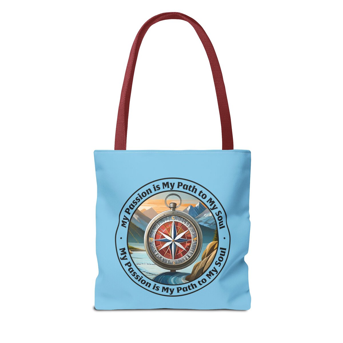 My Passion is My Path to My Soul - Compass - SKY BL - Tote Bag (AOP) - Image 6