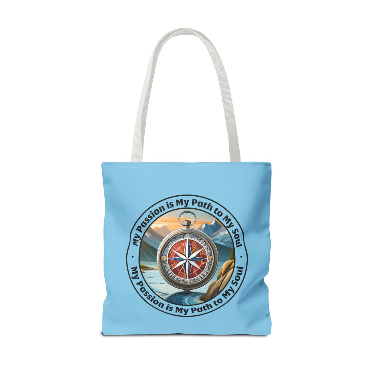 My Passion is My Path to My Soul - Compass - SKY BL - Tote Bag (AOP) - Image 18