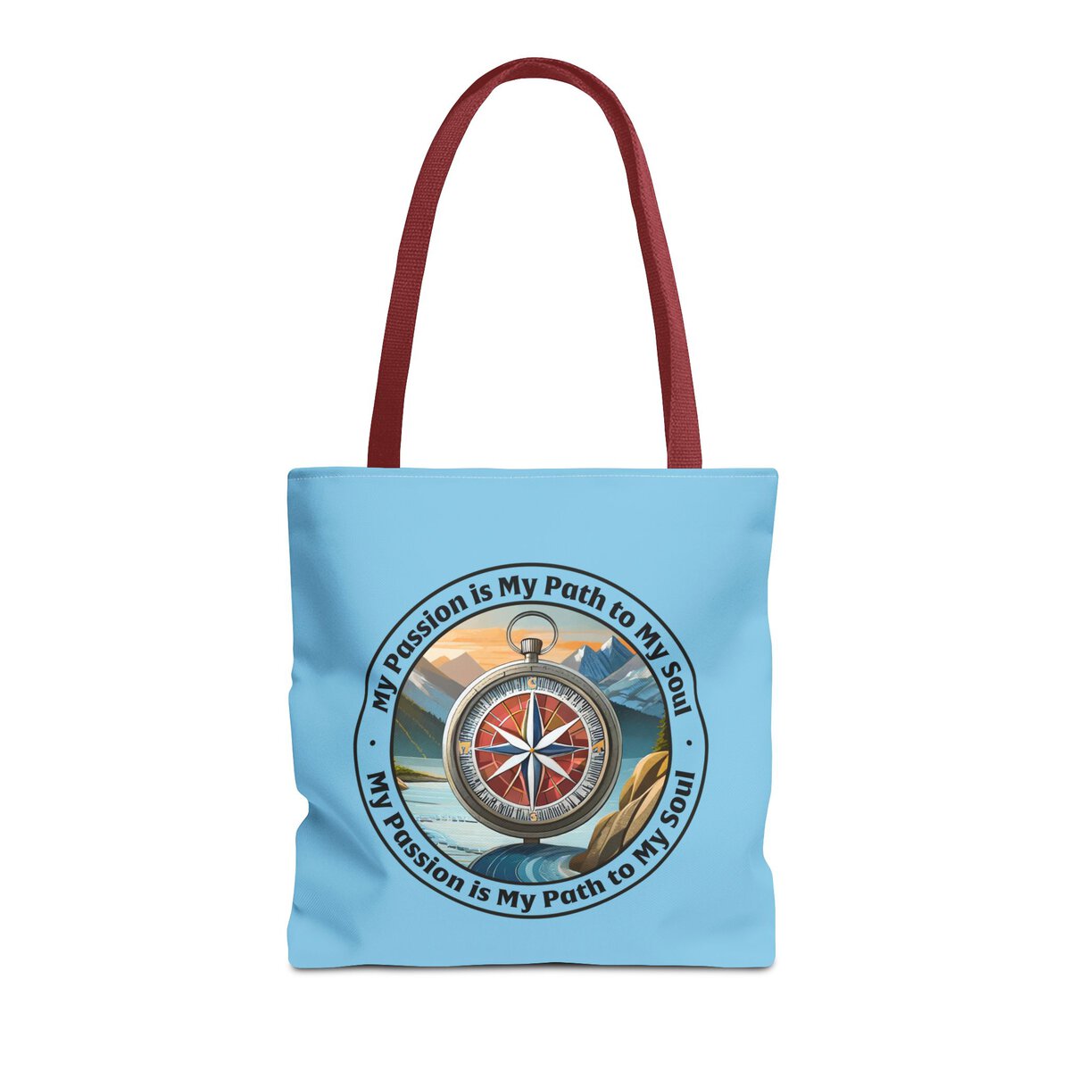 My Passion is My Path to My Soul - Compass - SKY BL - Tote Bag (AOP) - Image 7