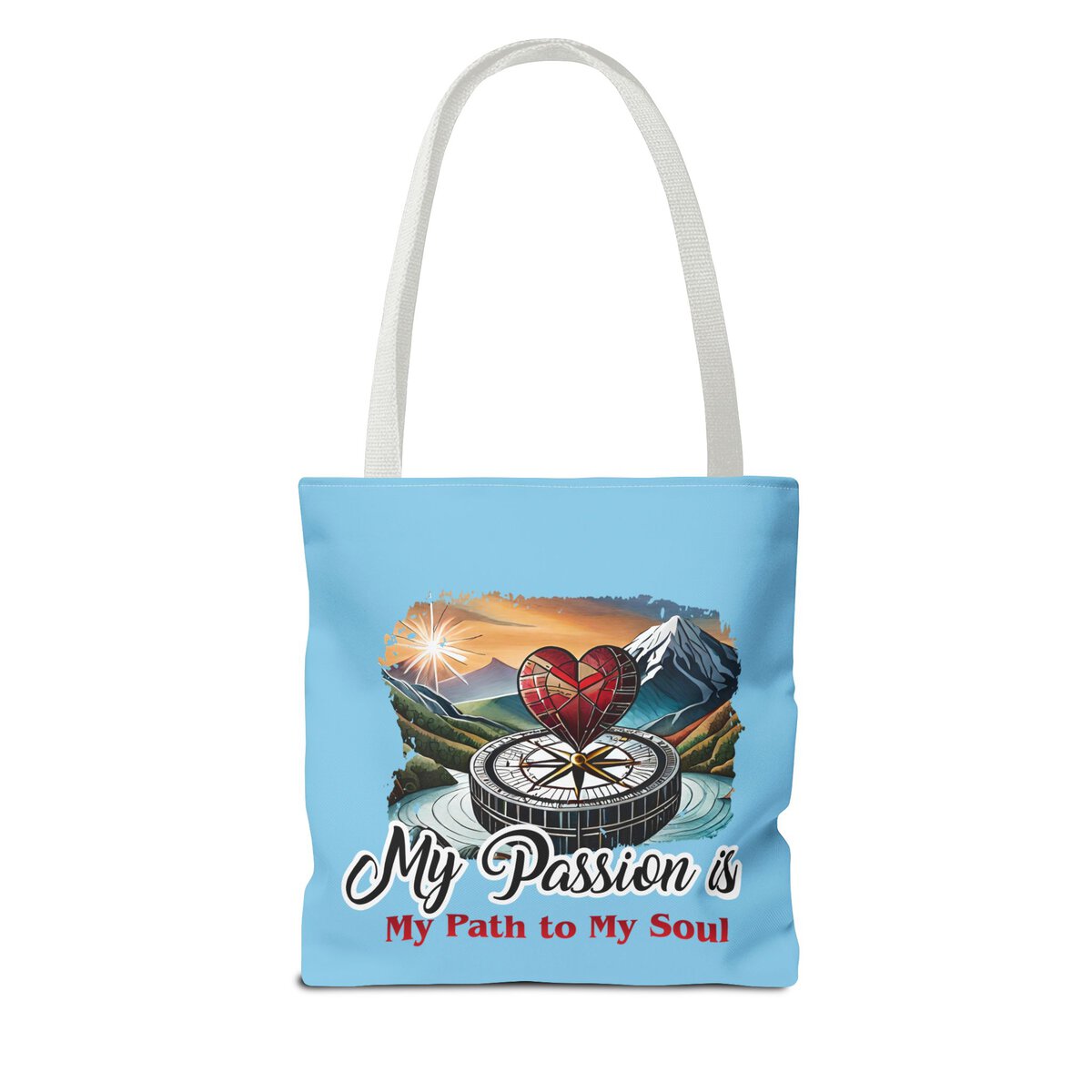My Passion is MY Path to My Soul - Heart - SKY BL - Tote Bag (AOP) - Image 2