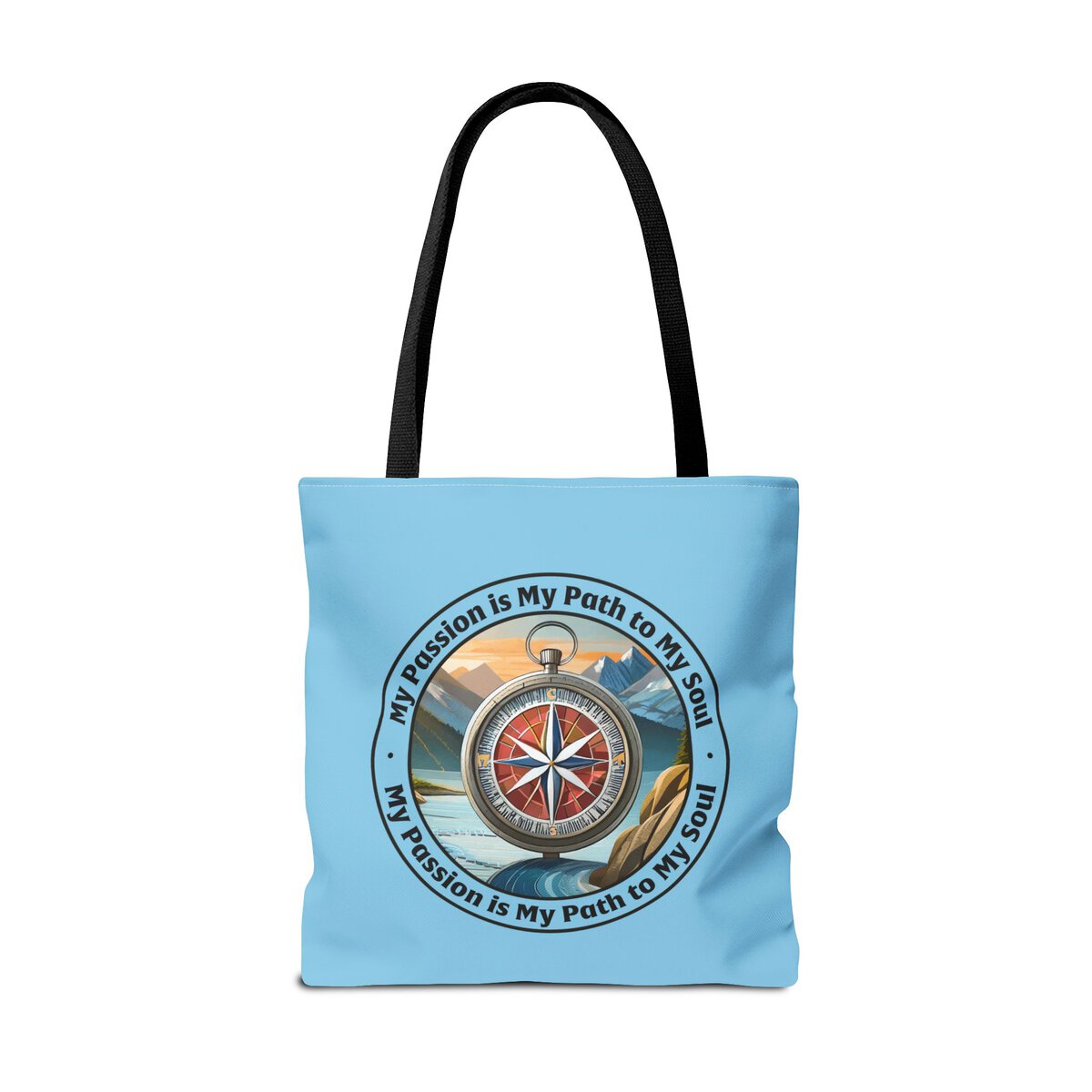 My Passion is My Path to My Soul - Compass - SKY BL - Tote Bag (AOP) - Image 14
