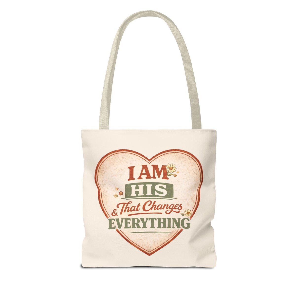 I AM HIS & THAT CHANGES EVERYTHING - HEART - BGE - Tote Bag (AOP) - Image 4