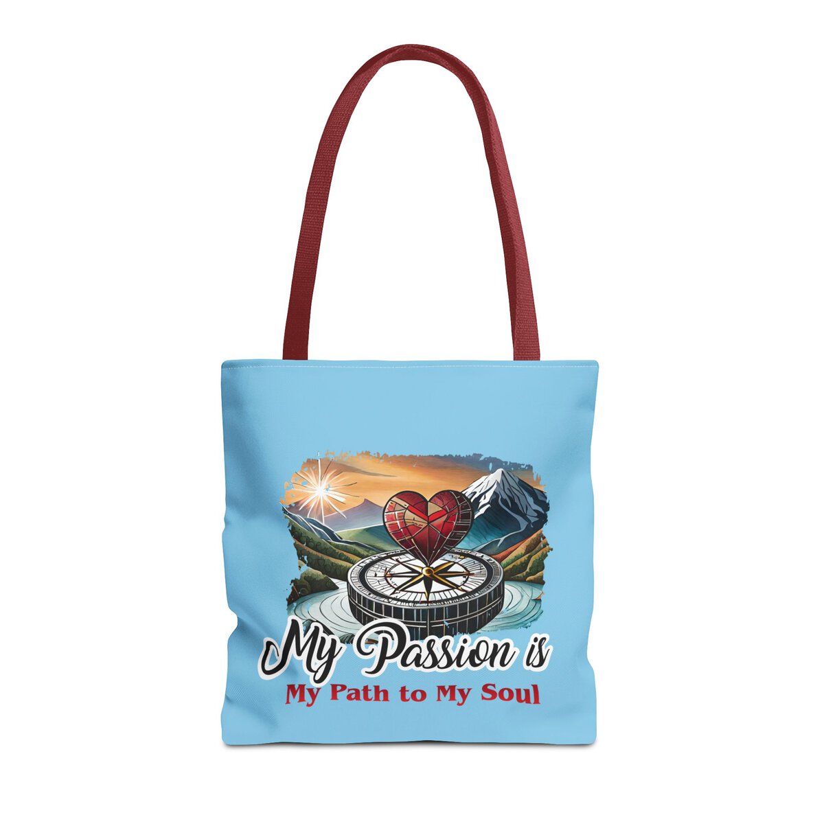 My Passion is MY Path to My Soul - Heart - SKY BL - Tote Bag (AOP) - Image 9