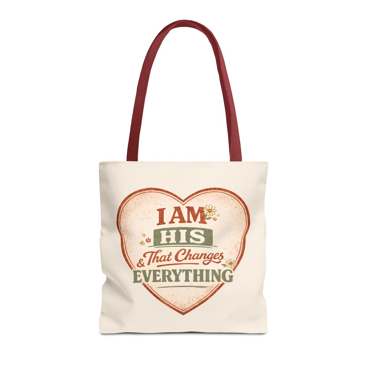 I AM HIS & THAT CHANGES EVERYTHING - HEART - BGE - Tote Bag (AOP) - Image 7