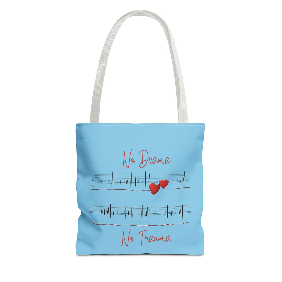 No Drama - No Trauma - SKY BL - Tote Bag (AOP) - Image 9