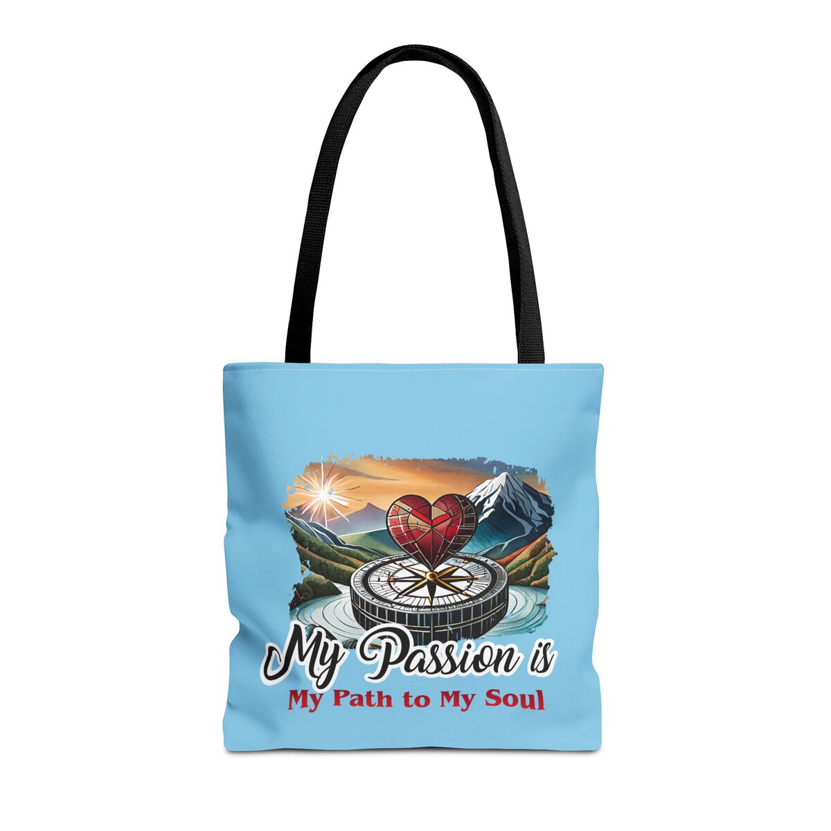 My Passion is MY Path to My Soul - Heart - SKY BL - Tote Bag (AOP) - Image 5