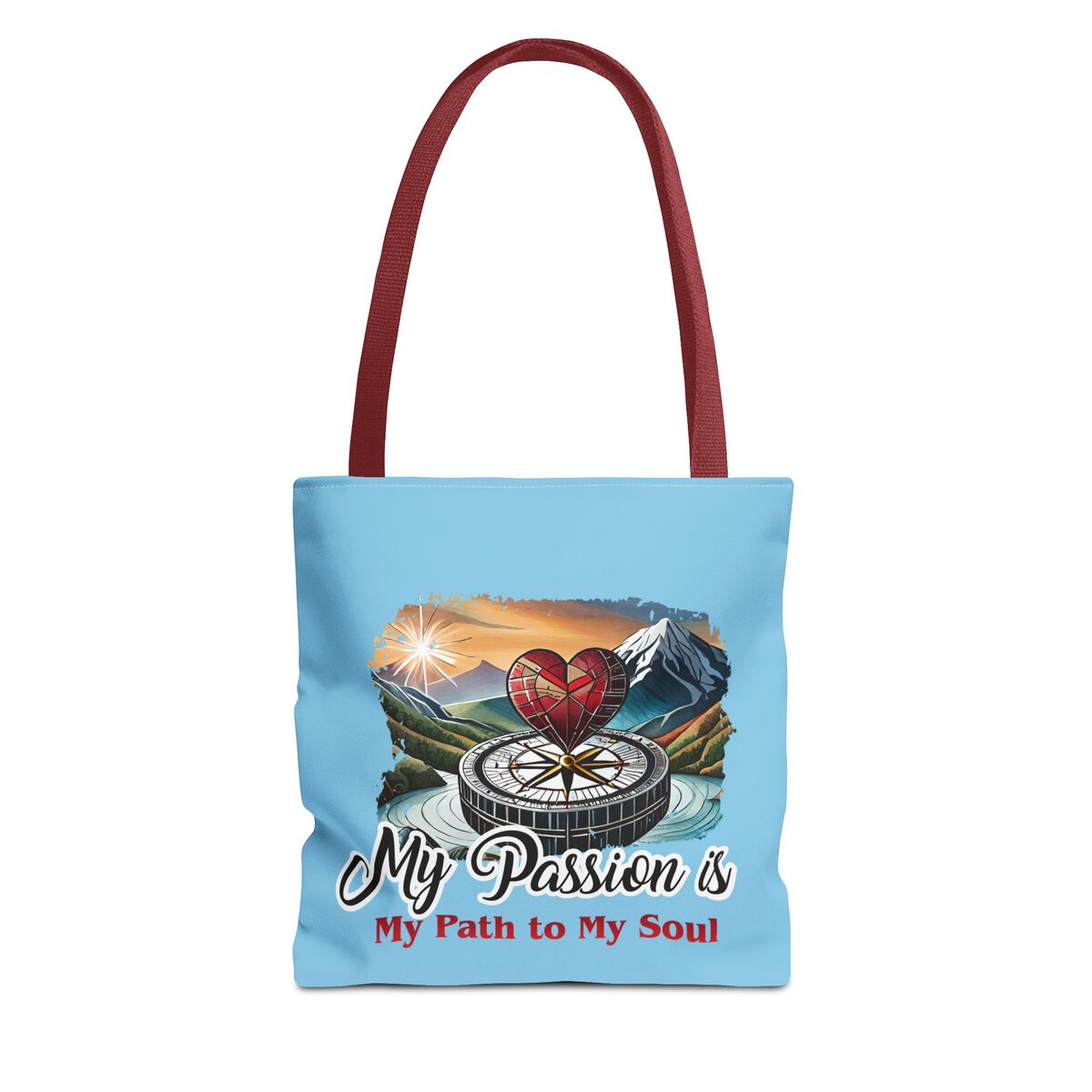 My Passion is MY Path to My Soul - Heart - SKY BL - Tote Bag (AOP) - Image 7