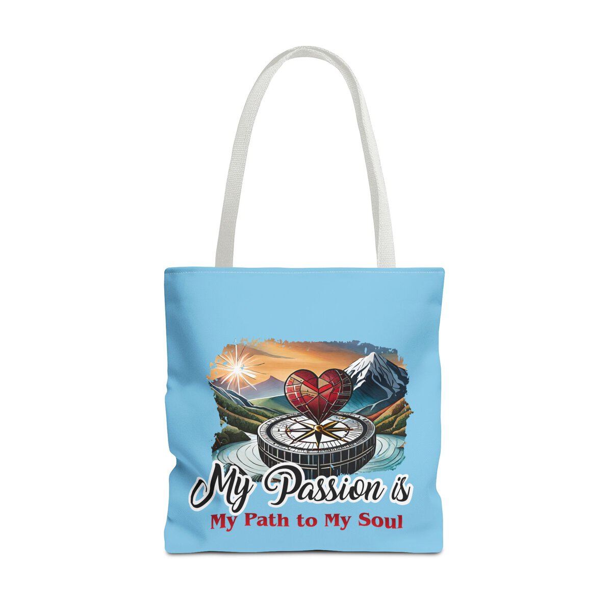 My Passion is MY Path to My Soul - Heart - SKY BL - Tote Bag (AOP) - Image 17