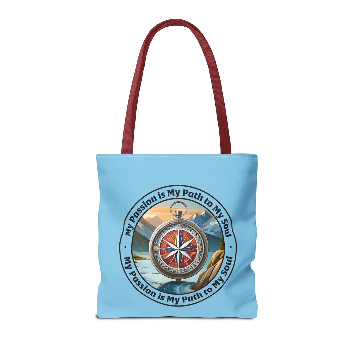 My Passion is My Path to My Soul - Compass - SKY BL - Tote Bag (AOP) - Image 8