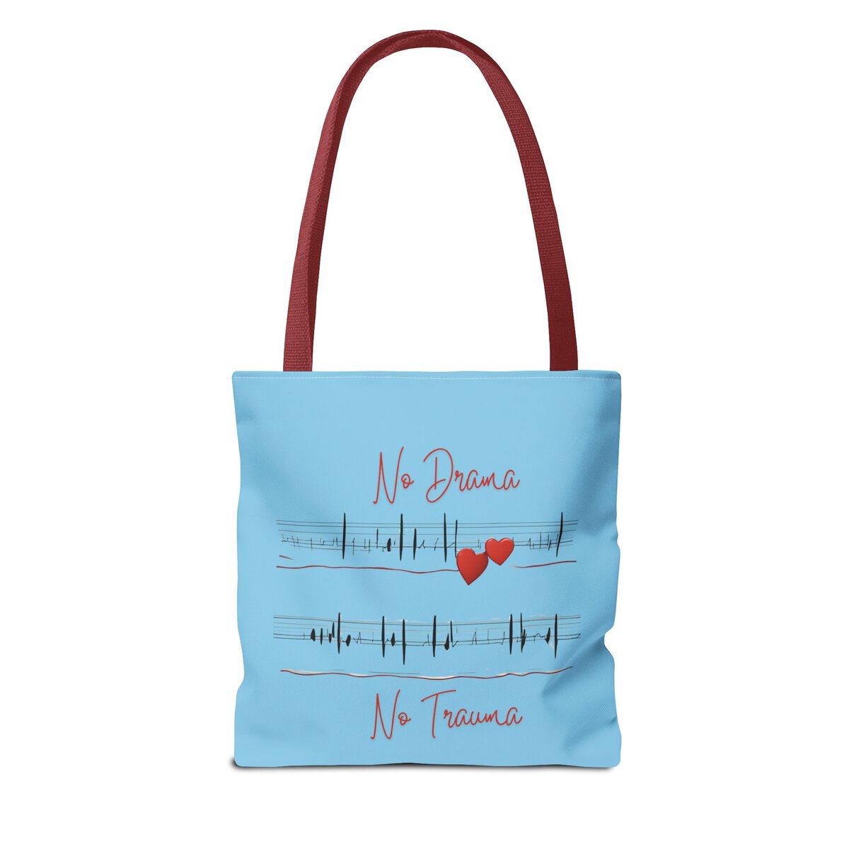 No Drama - No Trauma - SKY BL - Tote Bag (AOP) - Image 6