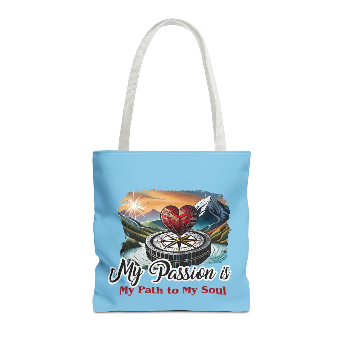 My Passion is MY Path to My Soul - Heart - SKY BL - Tote Bag (AOP) - Image 11