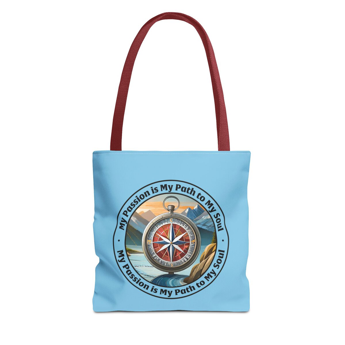 My Passion is My Path to My Soul - Compass - SKY BL - Tote Bag (AOP) - Image 5