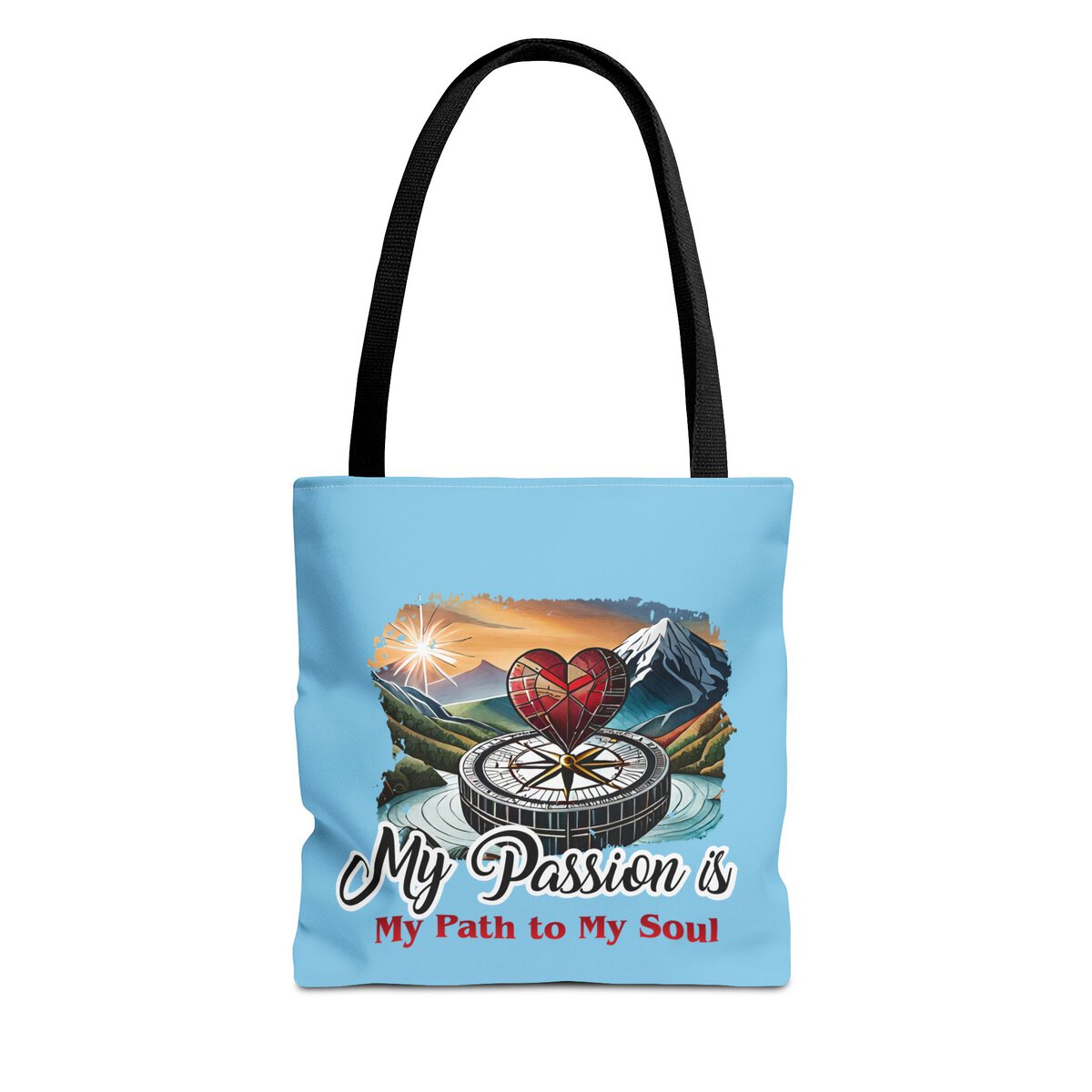 My Passion is MY Path to My Soul - Heart - SKY BL - Tote Bag (AOP) - Image 3