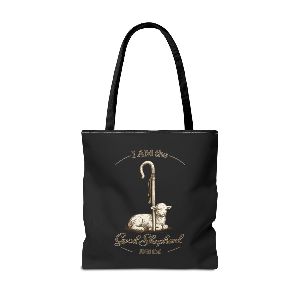 I AM THE GOOD SHEPHERD - JOHN 10:11 - BLCK - Tote Bag (AOP) - Image 6