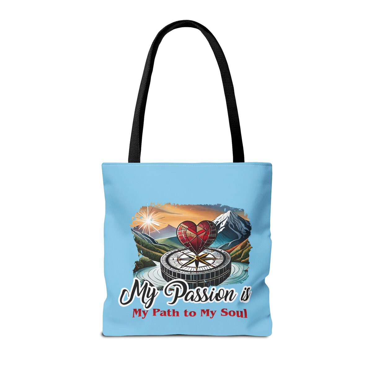 My Passion is MY Path to My Soul - Heart - SKY BL - Tote Bag (AOP) - Image 6