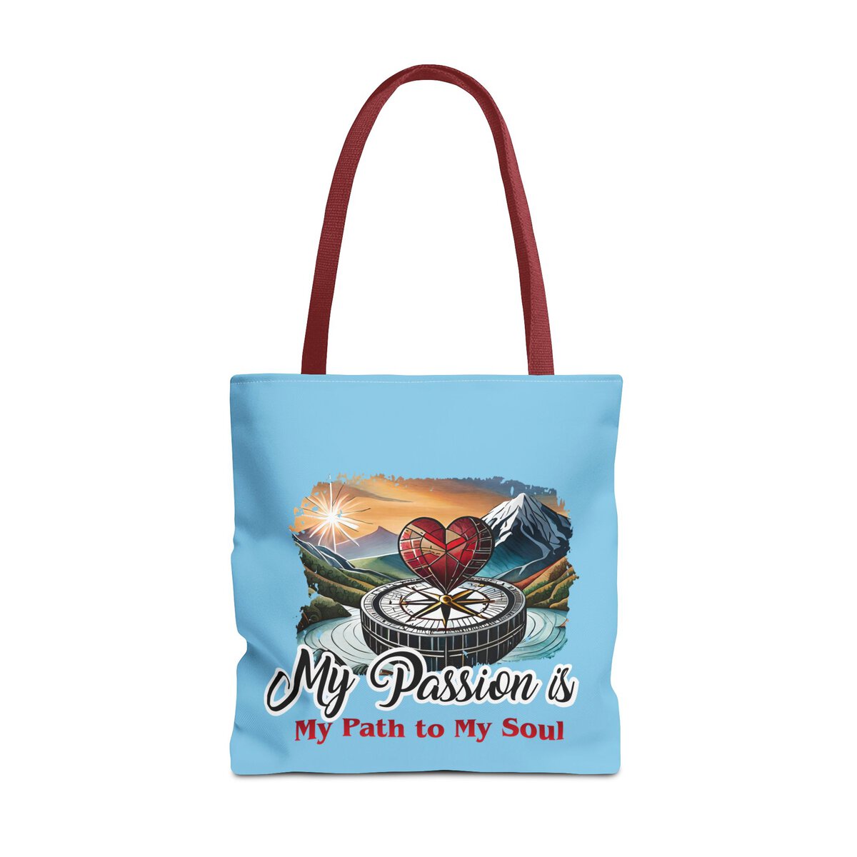 My Passion is MY Path to My Soul - Heart - SKY BL - Tote Bag (AOP) - Image 15