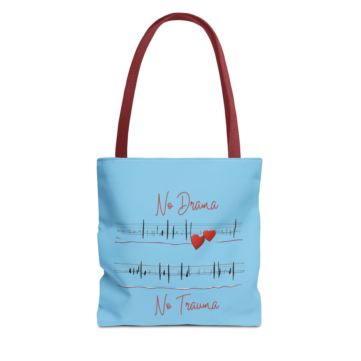 No Drama - No Trauma - SKY BL - Tote Bag (AOP) - Image 5