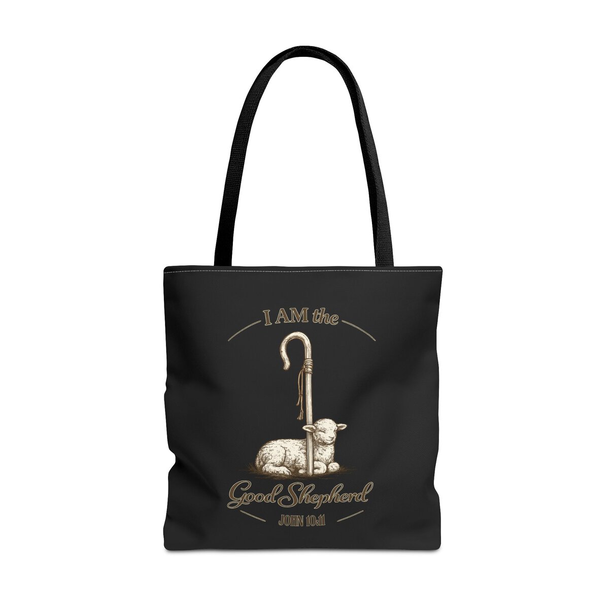 I AM THE GOOD SHEPHERD - JOHN 10:11 - BLCK - Tote Bag (AOP) - Image 5