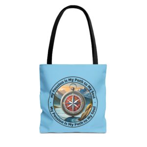 My Passion is My Path to My Soul - Compass - SKY BL - Tote Bag (AOP)