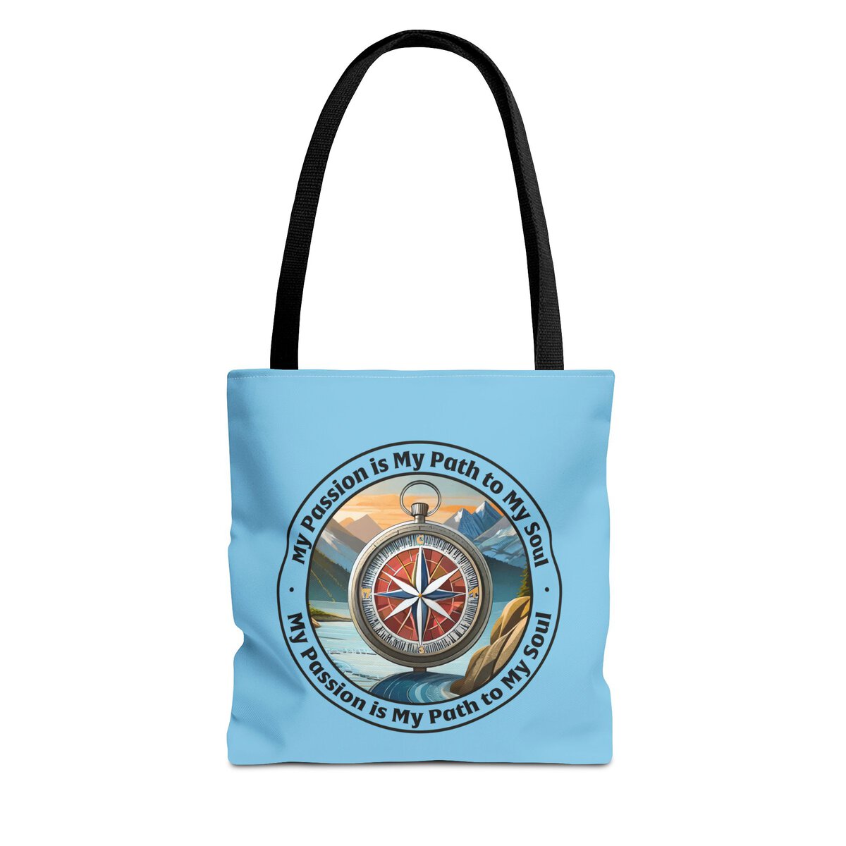 My Passion is My Path to My Soul - Compass - SKY BL - Tote Bag (AOP)