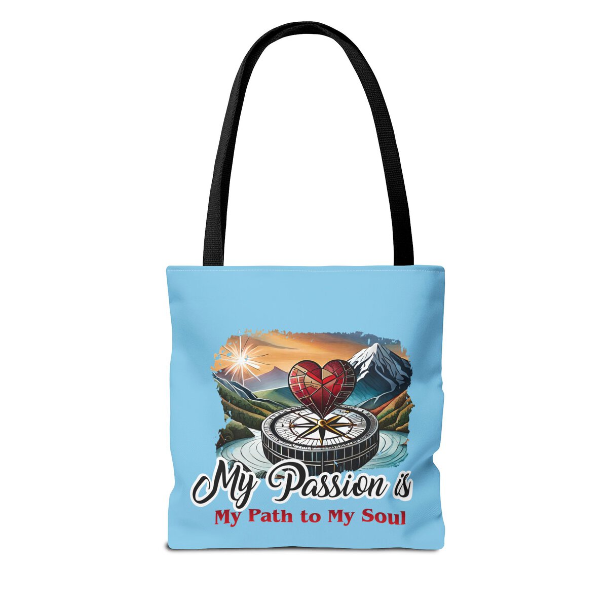 My Passion is MY Path to My Soul - Heart - SKY BL - Tote Bag (AOP) - Image 4