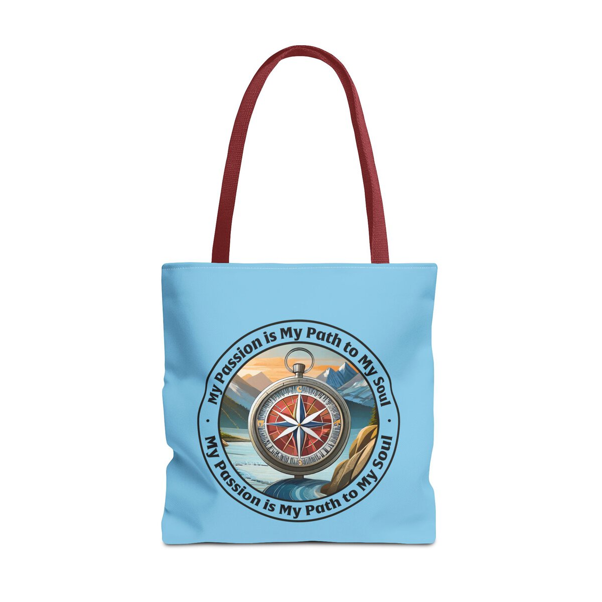 My Passion is My Path to My Soul - Compass - SKY BL - Tote Bag (AOP) - Image 15