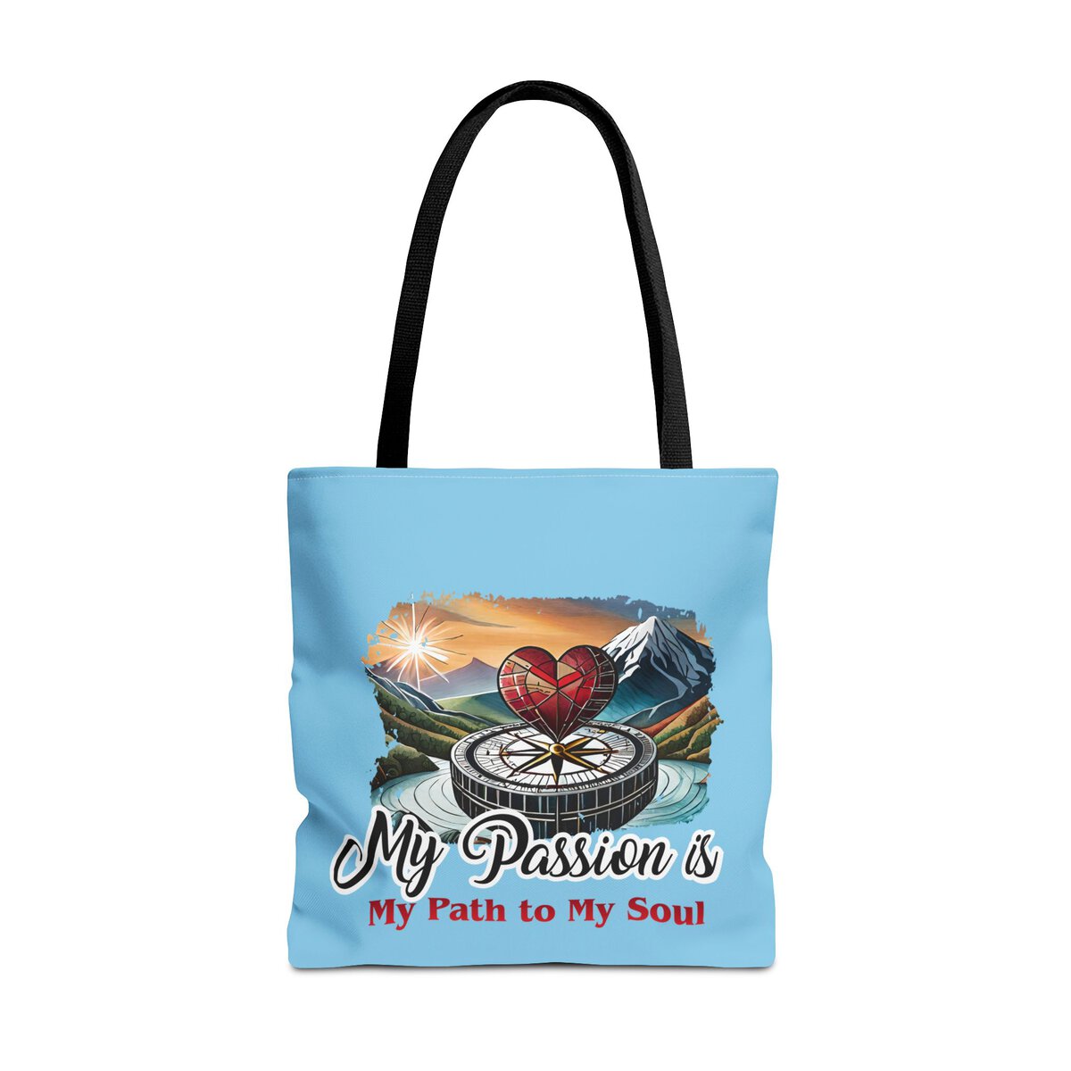 My Passion is MY Path to My Soul - Heart - SKY BL - Tote Bag (AOP) - Image 13