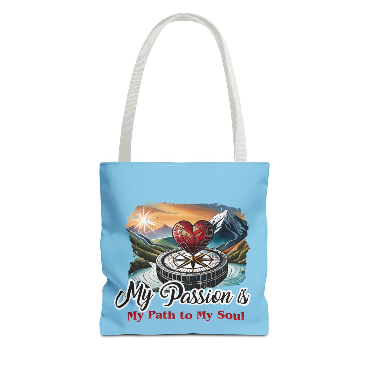 My Passion is MY Path to My Soul - Heart - SKY BL - Tote Bag (AOP)