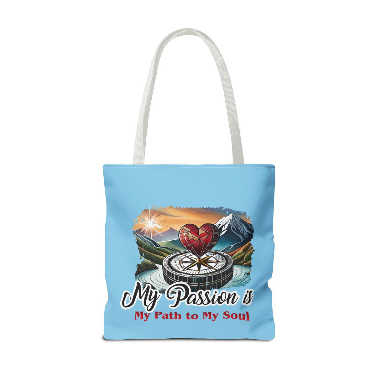 My Passion is MY Path to My Soul - Heart - SKY BL - Tote Bag (AOP) - Image 18