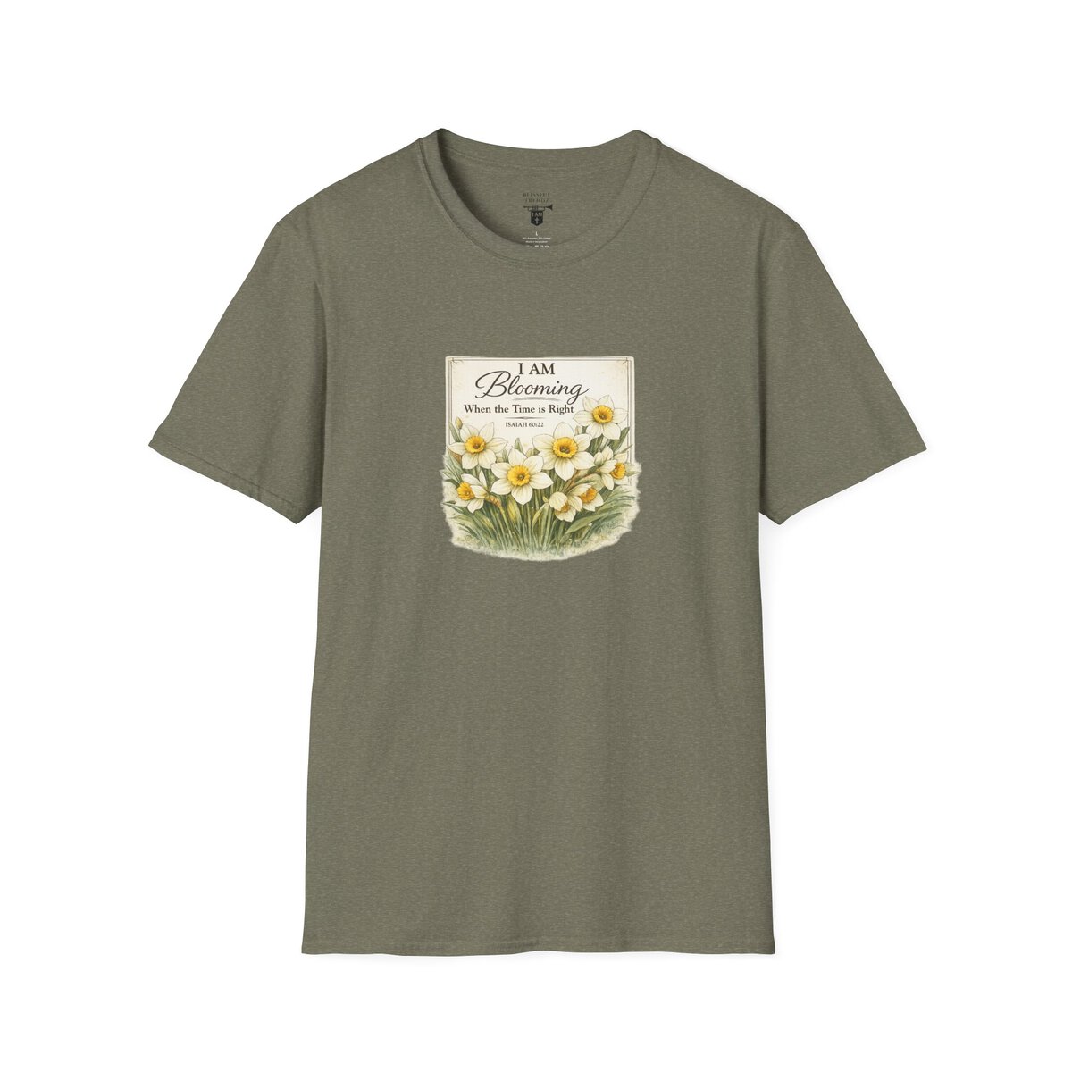 I AM Blooming When the Time is Right - ISAIAH 60:22 - Daffodils - Unisex Softstyle T-Shirt - Image 19