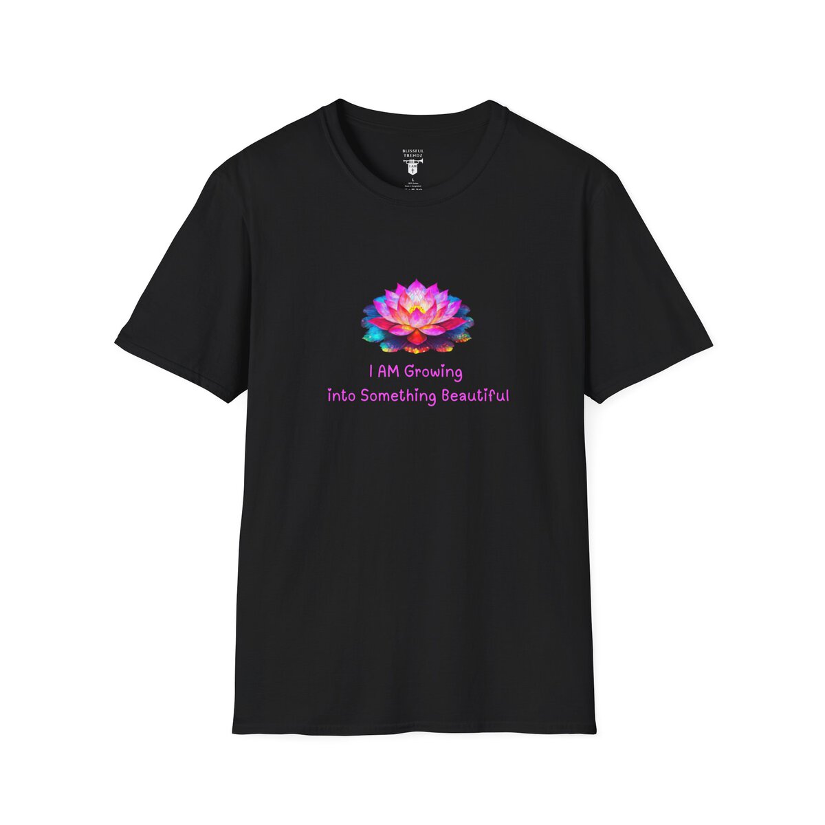 I AM Growing Into Something Beautiful - Lotus - Unisex Softstyle T-Shirt - Image 7