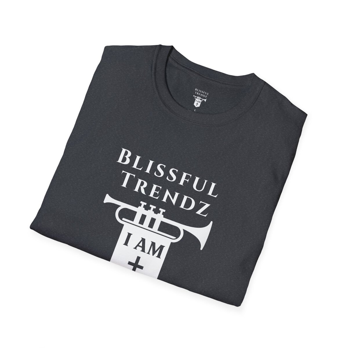 Blissful Trendz - I AM - Banners For The Battle - Raised For The Nations - WHT - Unisex Softstyle T-Shirt - Image 36
