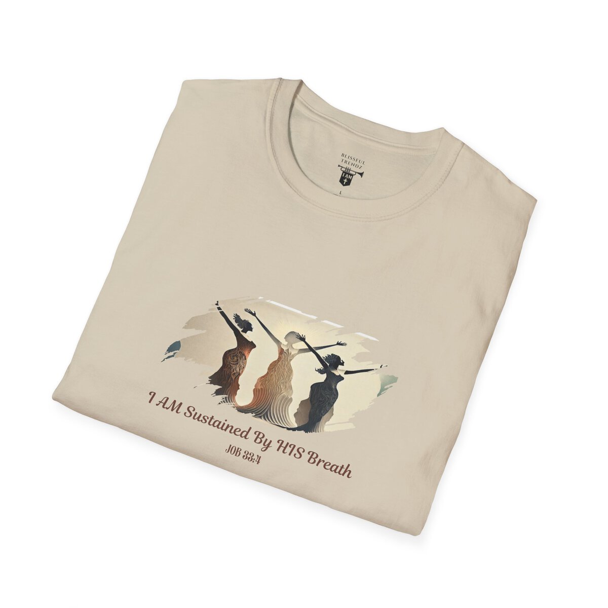I AM Sustained By HIS Breath - JOB 33:4 - Unisex Softstyle T-Shirt - Image 12