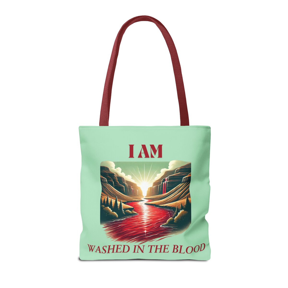 I AM Washed In The Blood - River - MNT - Tote Bag (AOP) - Image 4