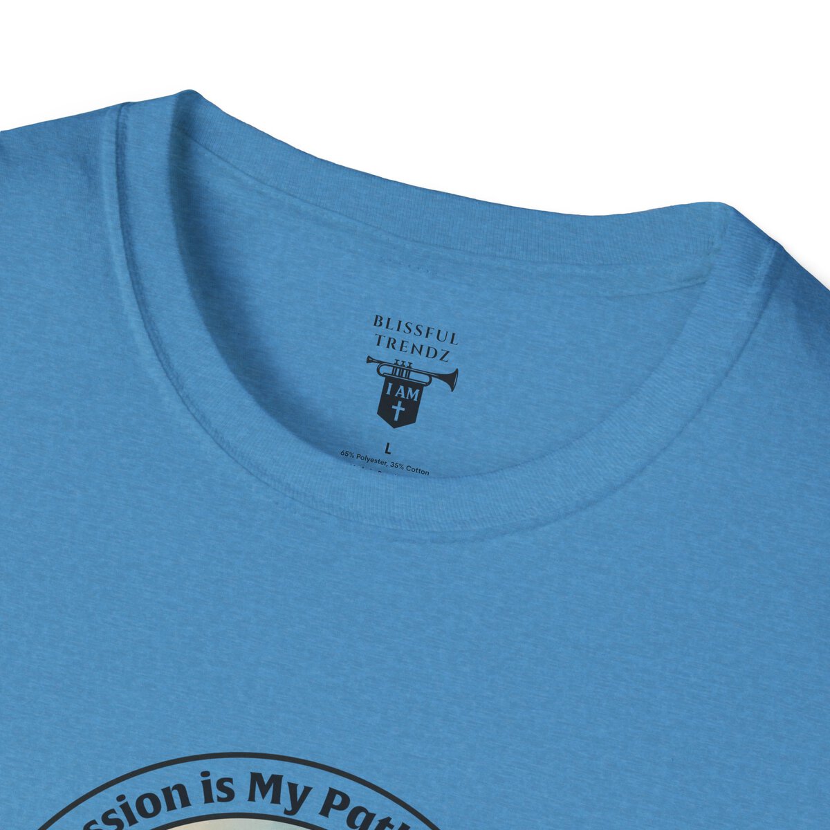 My Passion is My Path to My Soul - Compass - Circle - Unisex Softstyle T-Shirt Compass - Image 2