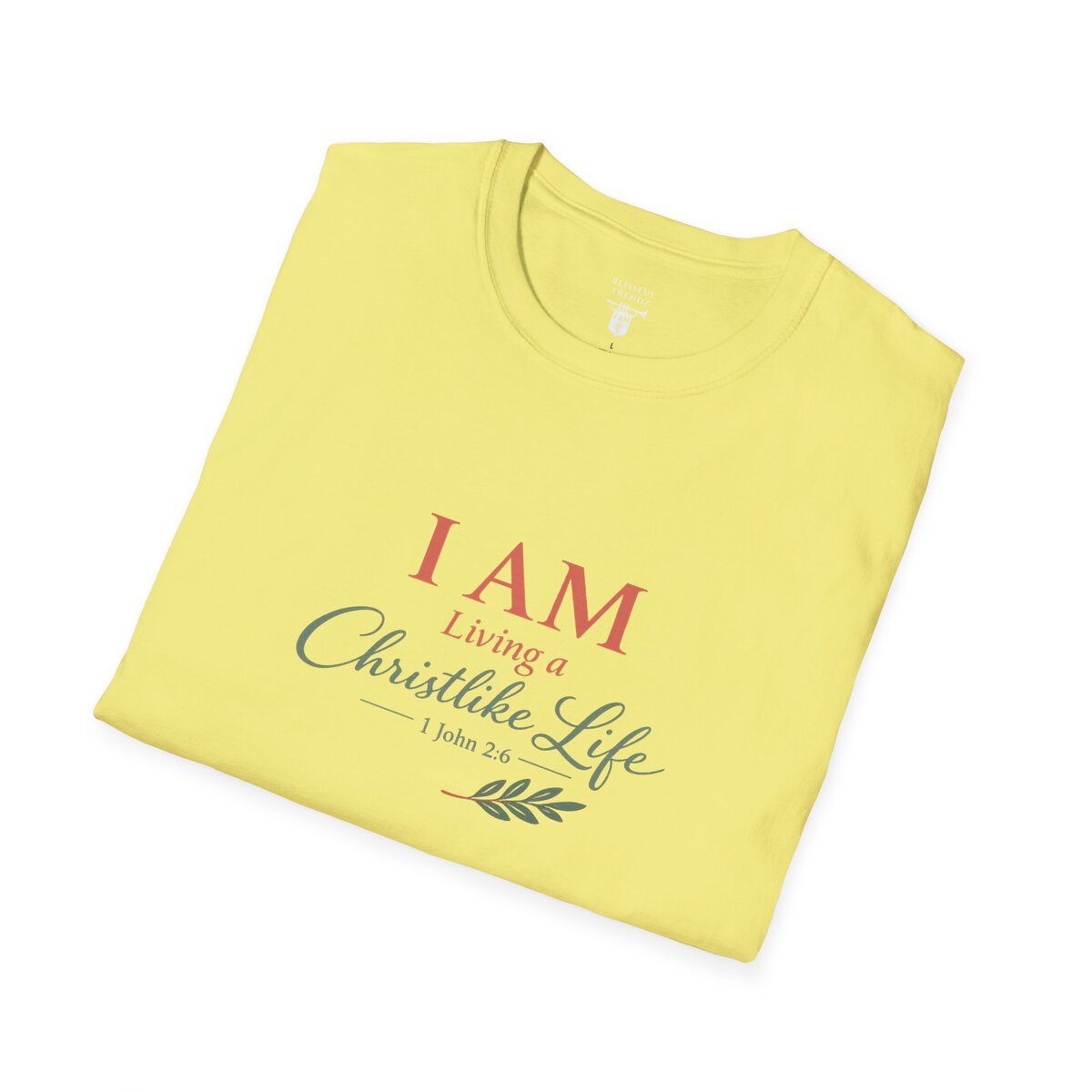 I AM Living a Christlike Life - 1 John 2:6 - Olive Branch - Unisex Softstyle T-Shirt - Image 18