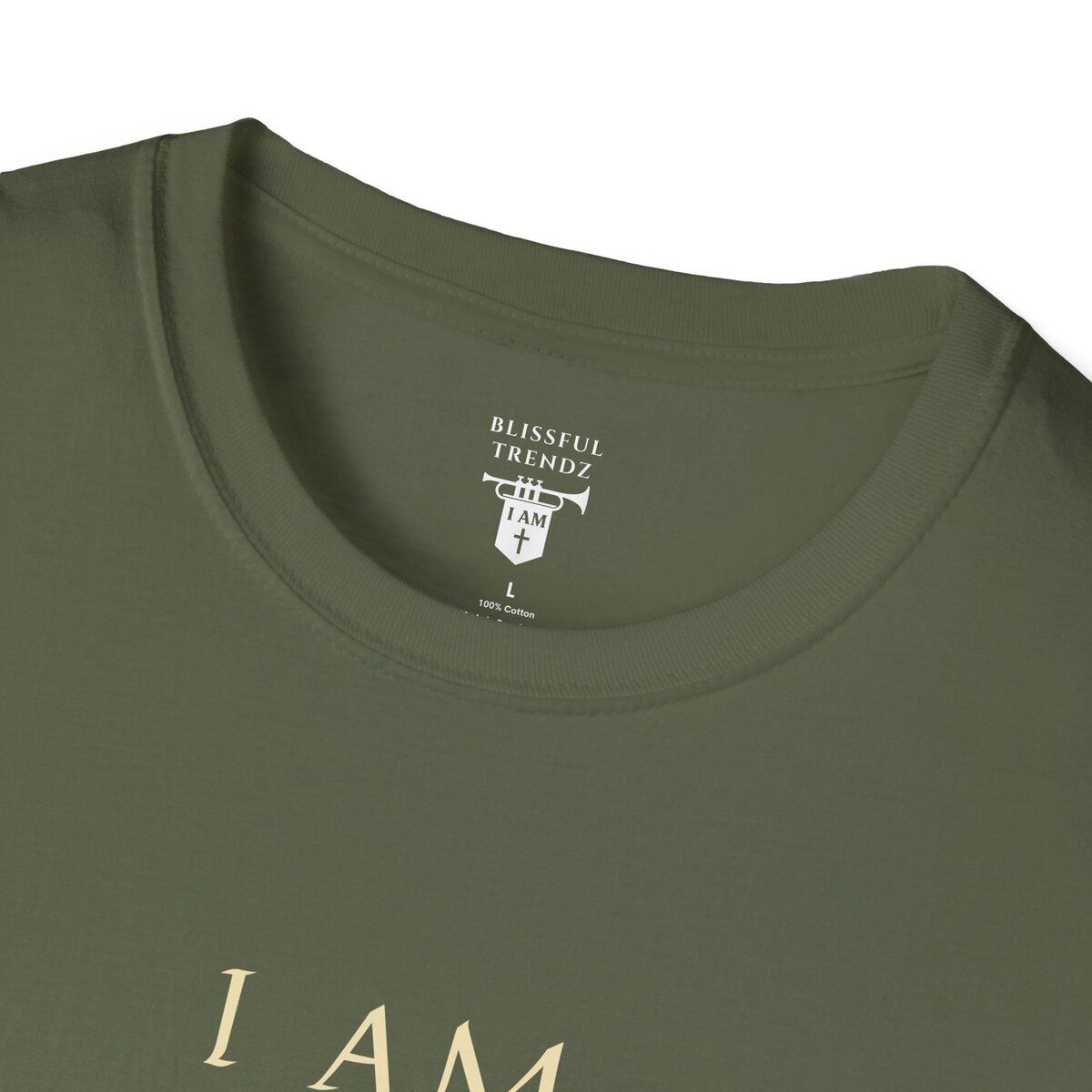 I AM A Force Heaven Recognizes and Hell Fears - Shield with Cross - Unisex Softstyle T-Shirt - Image 11