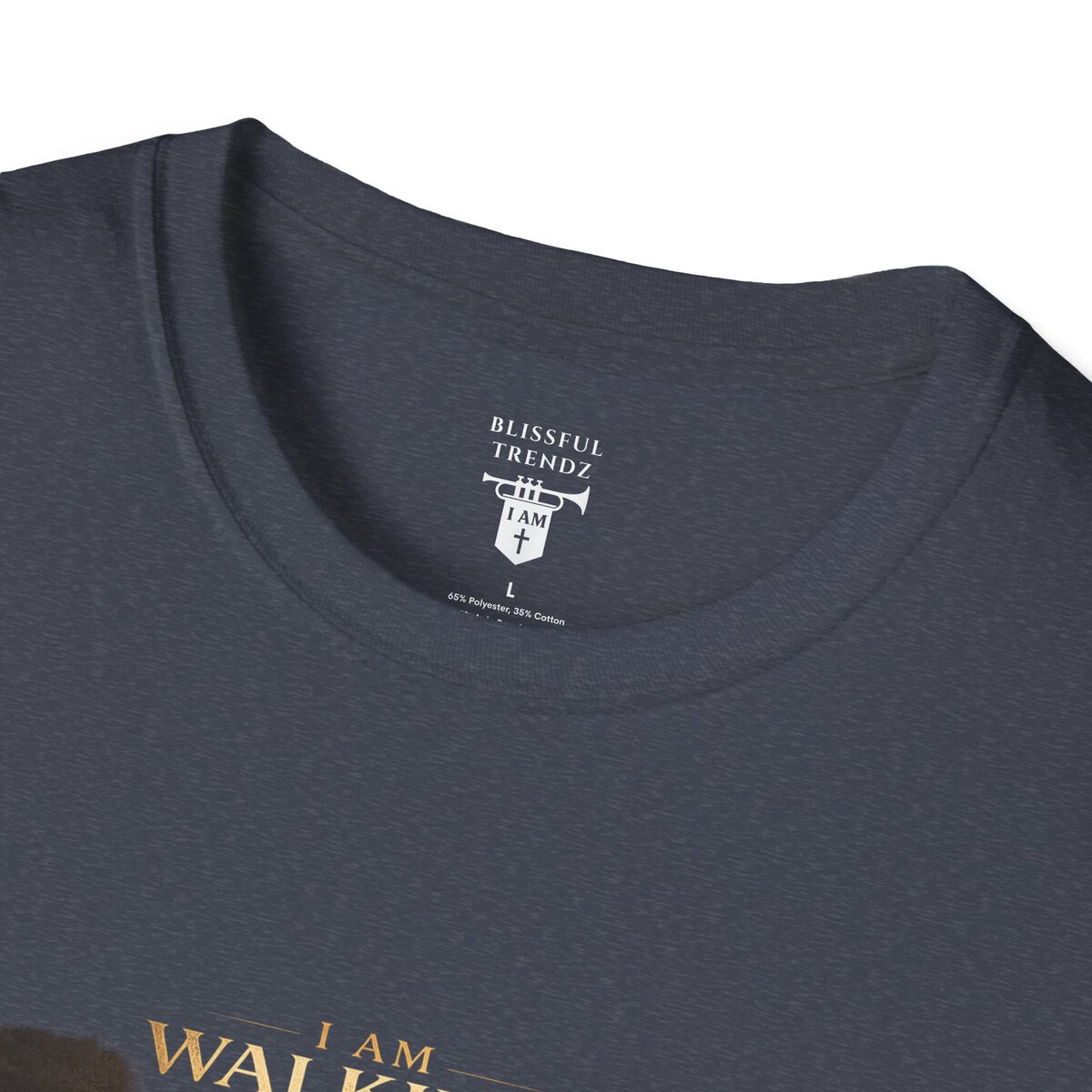 I AM WALKING WITH THEE DAILY - PSALM 119:105 - FOOTPRINTS - Unisex Softstyle T-Shirt - Image 32