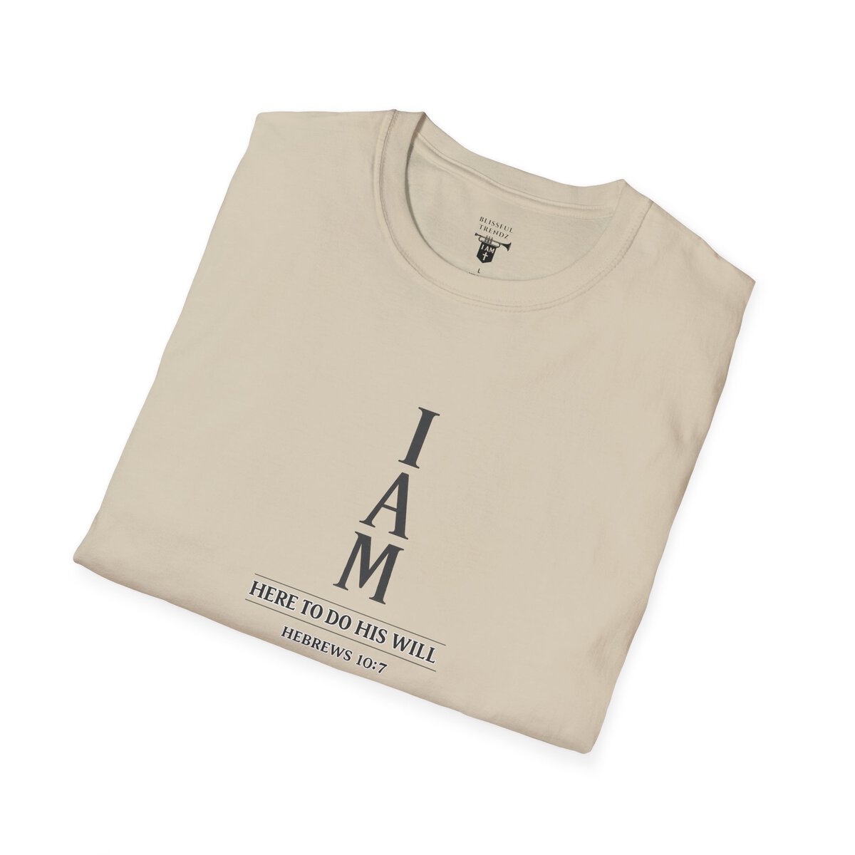 I AM Here To Do His Will - HEBREWS 10:7 - Typography - Unisex Softstyle T-Shirt - Image 12