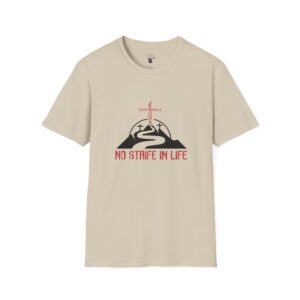 Jesus Saves Souls - No Strife In Life - Red/BLCK - Unisex Softstyle T-shirt