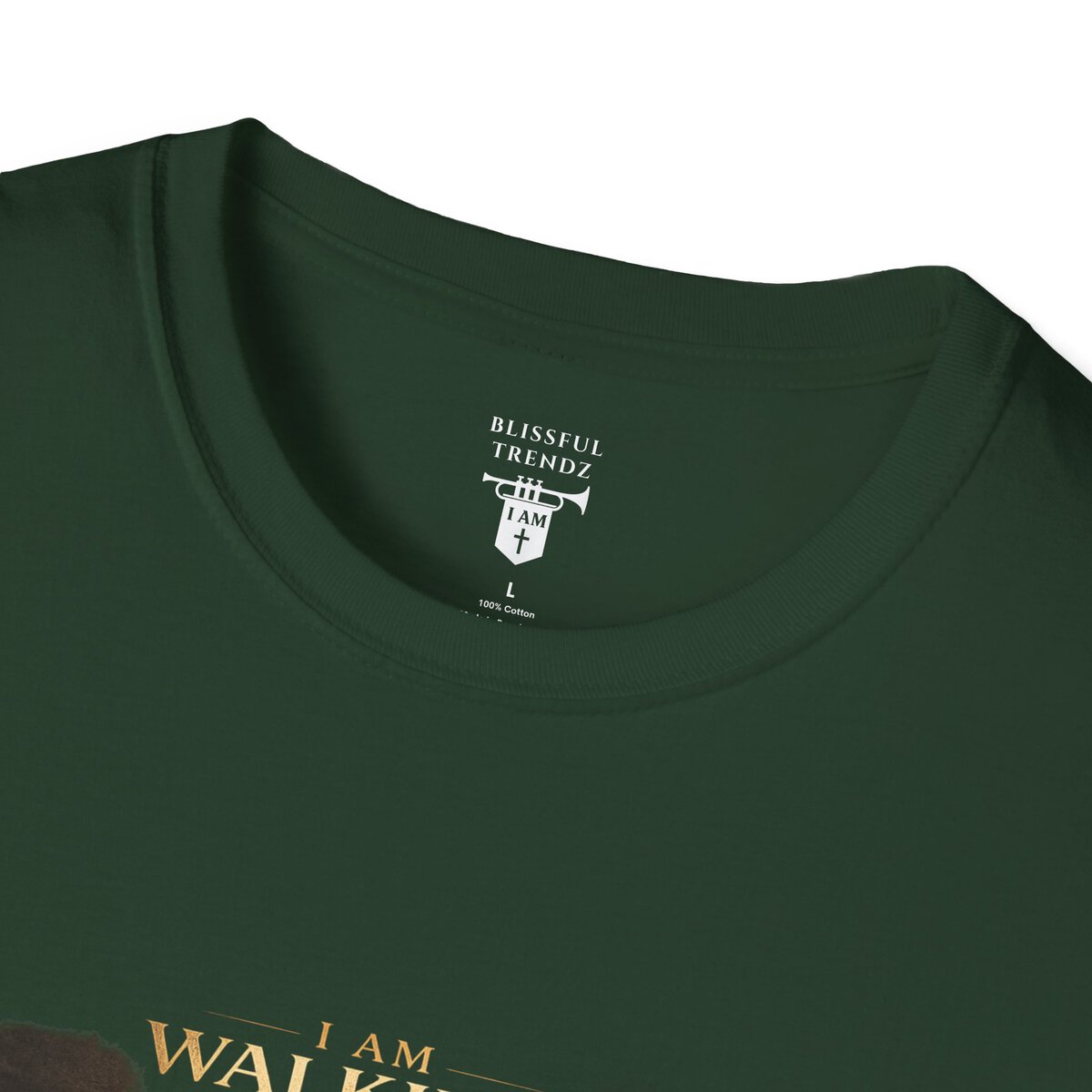 I AM WALKING WITH THEE DAILY - PSALM 119:105 - FOOTPRINTS - Unisex Softstyle T-Shirt - Image 17