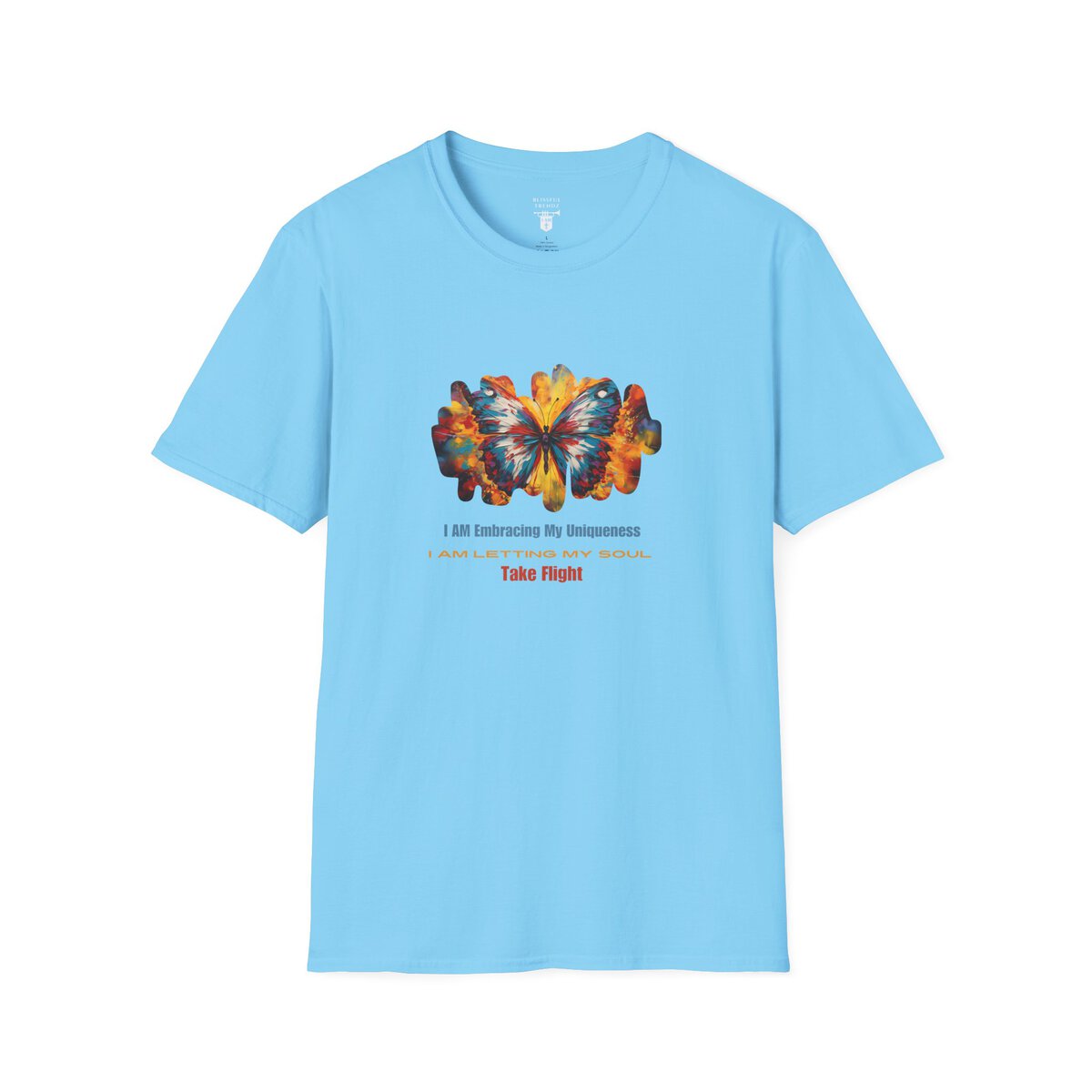 I AM Embracing My Uniqueness - I AM Letting My Soul Take Flight - Butterfly - Unisex Softstyle T-Shirt - Image 22
