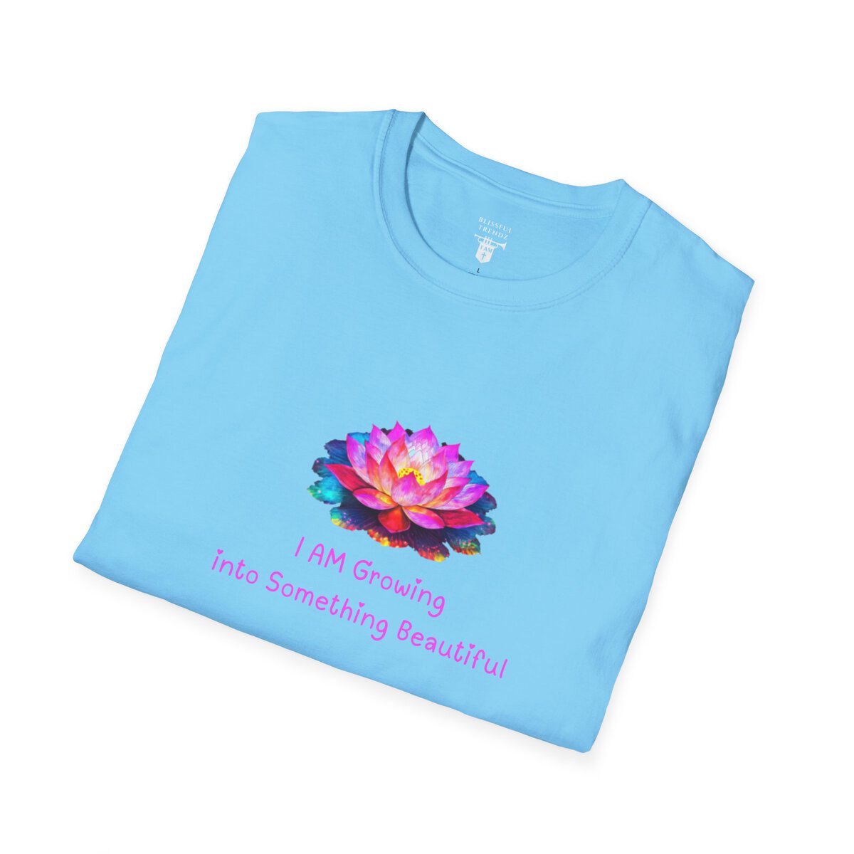 I AM Growing Into Something Beautiful - Lotus - Unisex Softstyle T-Shirt - Image 30