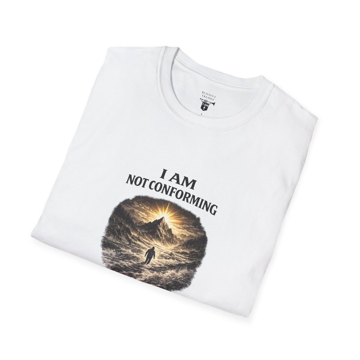 I AM Not Conforming - ROMANS 12:2 - Walking Against Current - Unisex Softstyle T-Shirt - Image 9