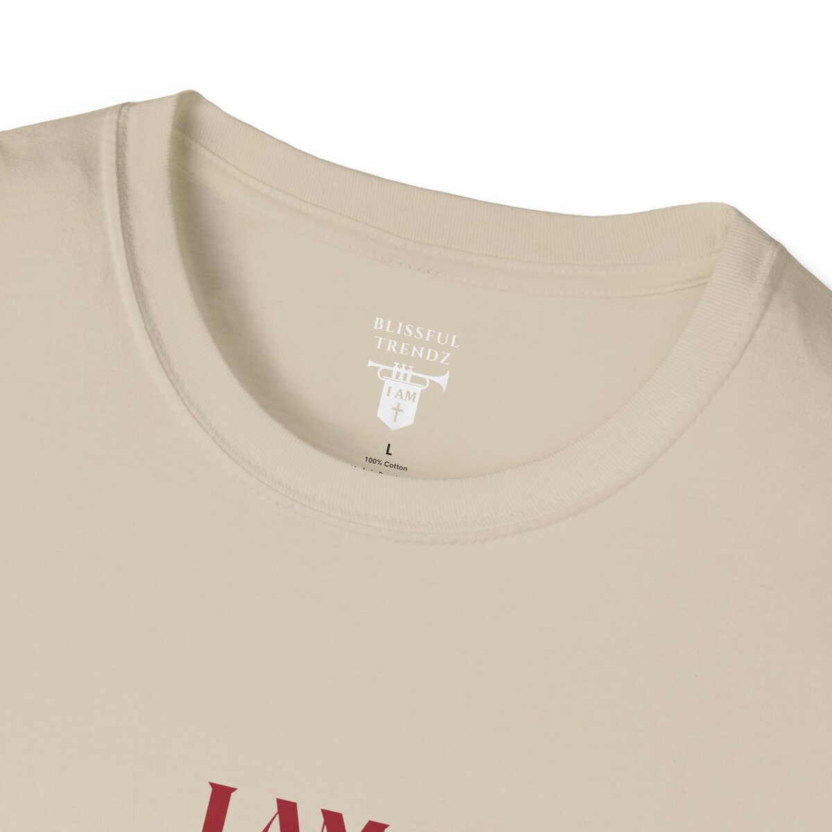 I AM Washed In The Blood - 1 JOHN 1:7 - River-Red - Unisex Softstyle T-Shirt - Image 8