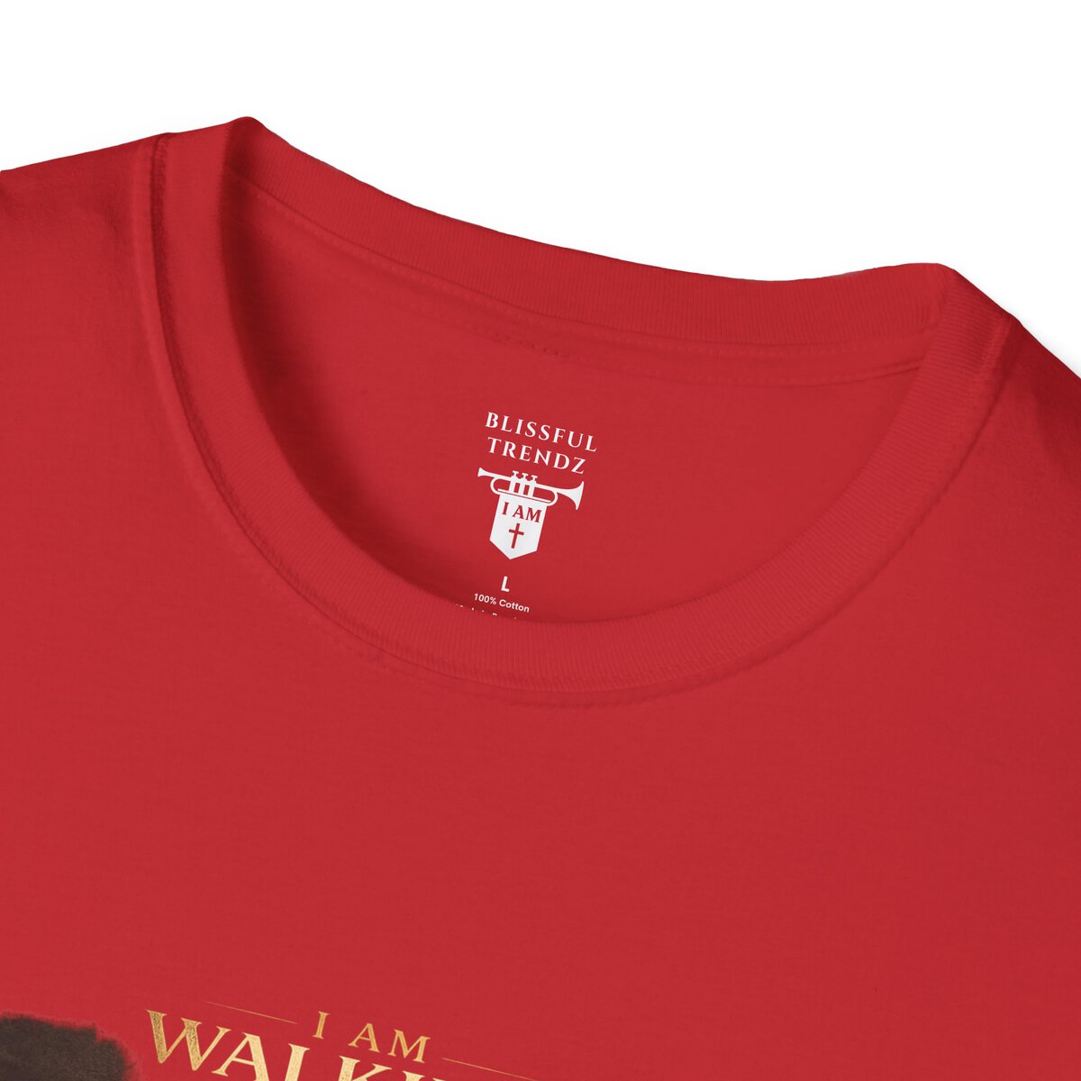 I AM WALKING WITH THEE DAILY - PSALM 119:105 - FOOTPRINTS - Unisex Softstyle T-Shirt - Image 38